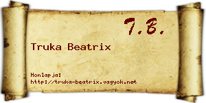 Truka Beatrix névjegykártya